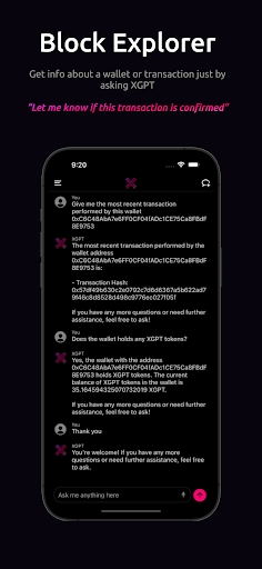 XGPT AI: Crypto Assistant Screen 3