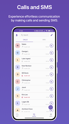 Android application CallsApp screenshort