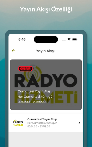 Radyo Hizmeti Mobil Uygulama