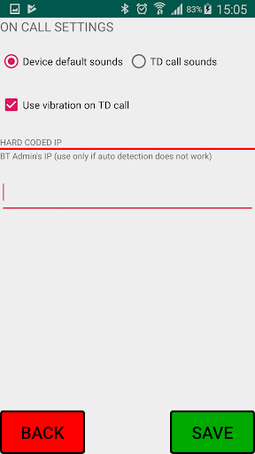 TD call Screen 2