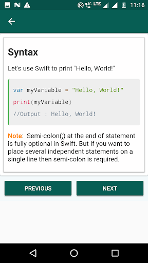 Learn Swift Programming - iOS Screen 3