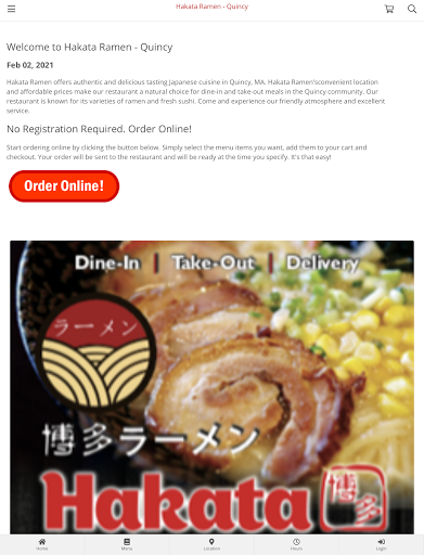 Hakata Ramen - Quincy Ordering Screen 3