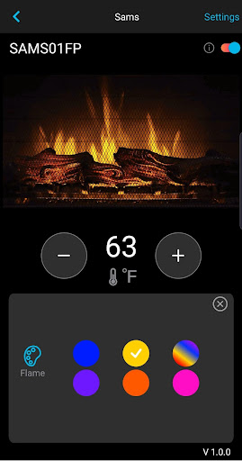 Android application Whalen Premier Fireplace screenshort