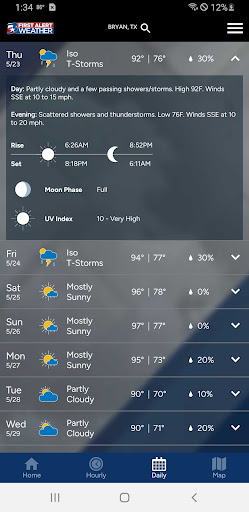 KBTX First Alert Weather Screen 3