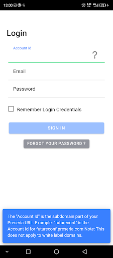 Android application Preseria screenshort