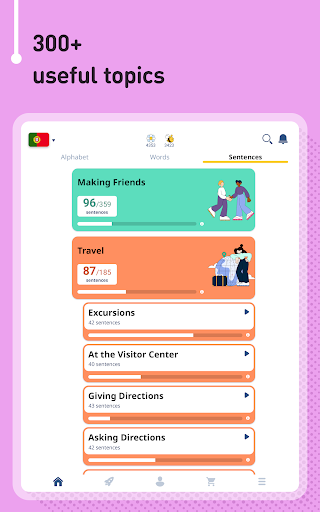 Screenshot of Learn Portuguese - 11000 Words