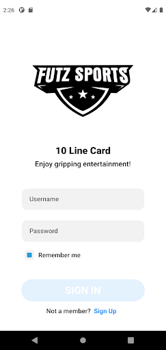 Android application Futz Sports screenshort