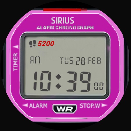 Sirius Nostalgic Digital Watch Screen 2