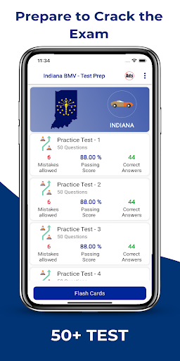 Indiana BMV Permit Practice Screen 3