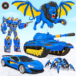 Cover Image of Herunterladen Flying Tank Robot Lion Spiel  APK