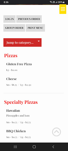 Town Center Pizza Screen 2