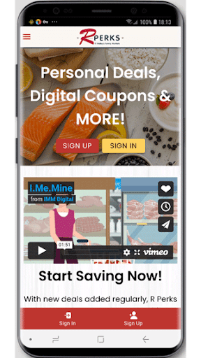 Android application Ridley’s Family Market screenshort