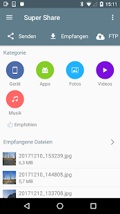 WLAN-Dateiübertragung Screenshot