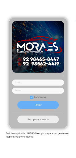 Android application Moraes Rastreamento screenshort
