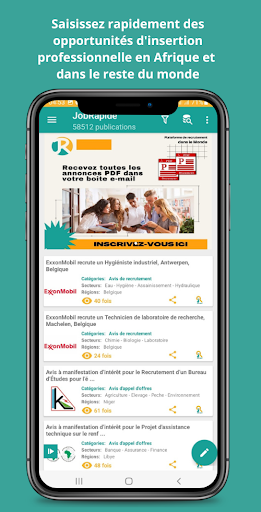 Android application Offres d'emplois - Bourses screenshort