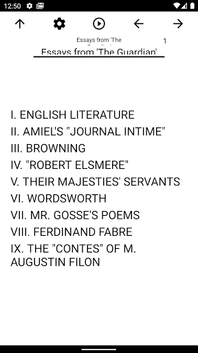 Android application Book, Essays from 'The Guardia screenshort