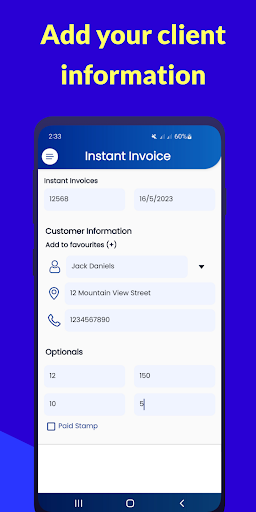 Small Business Invoice Maker Screen 3