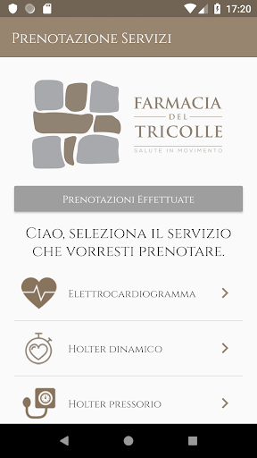 Android application Farmacia del Tricolle screenshort