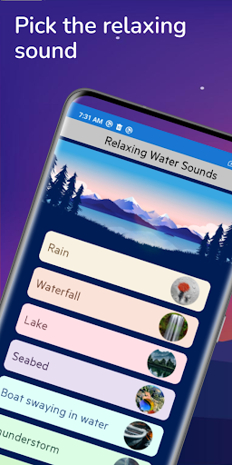 Android application Relaxing water sounds: Sleep screenshort