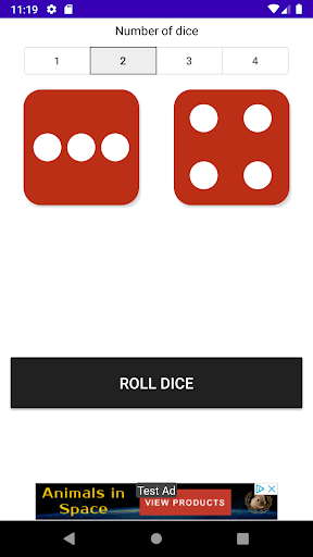 Dice Roller Screen 2