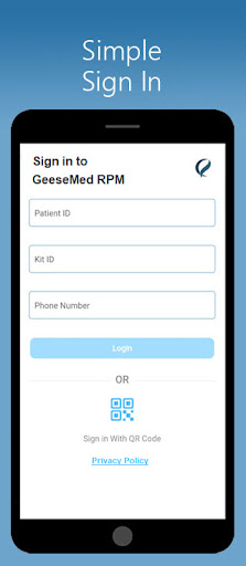 Android application GeeseMedRPM screenshort