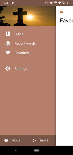Android application Bible Dictionary screenshort