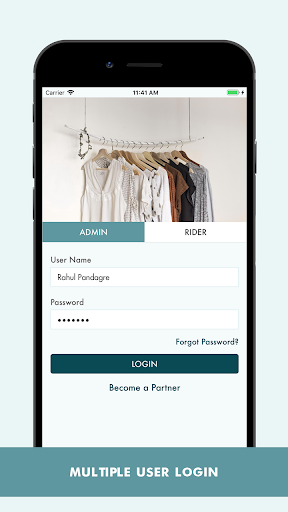 Launderette Partner App Screen 2