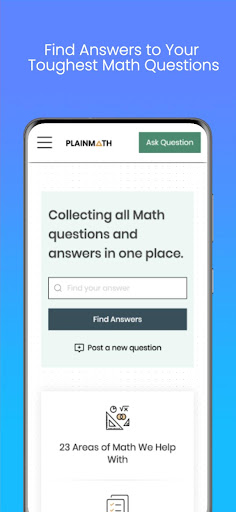 Android application Plainmath screenshort