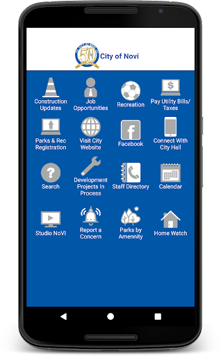 Android application City of Novi screenshort