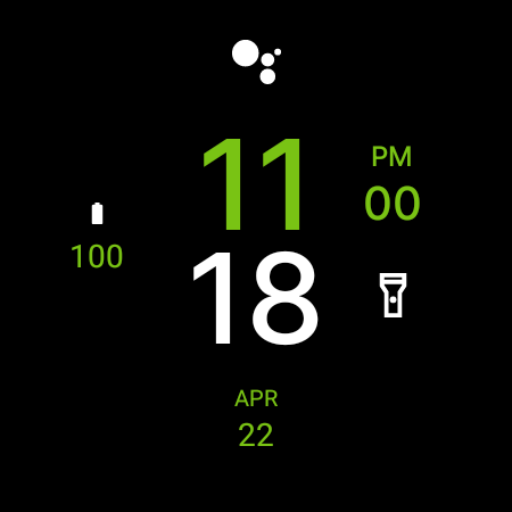 Black Night Watch Face Logo