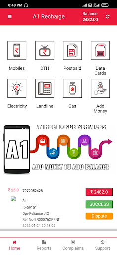 A1 Recharge Services Screen 2