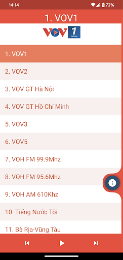 Android application Nghe Radio screenshort