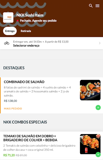 NKK Sushi Delivery Screen 2
