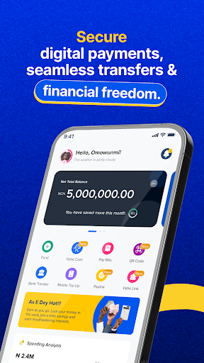 Android application Vybecash screenshort