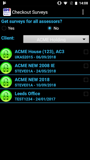 Android application BHI Asbestos Mobile screenshort