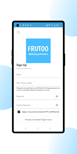 Frutoo delivery partners