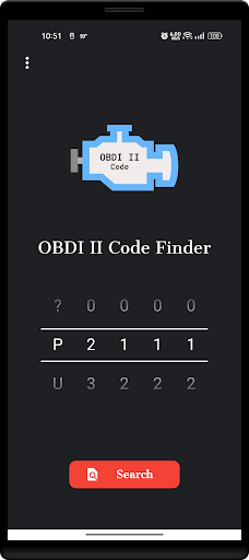 Android application OBDII Code Finder screenshort