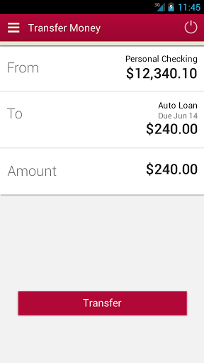 IU Credit Union Mobile Banking Screen 2