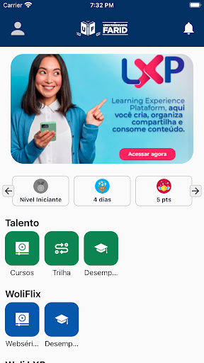 Android application Universidade Farid screenshort