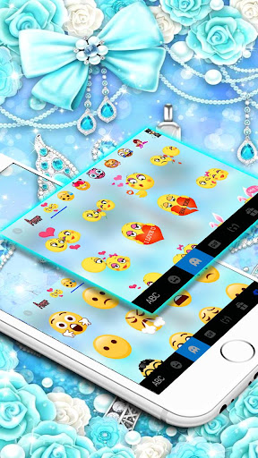 Blue Paris Butterfly Keyboard Screen 3