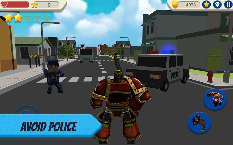 Robot Hero: City Simulator 3D 1.047 APK + Mod (Remove ads / Unlimited money / Free purchase) for Android