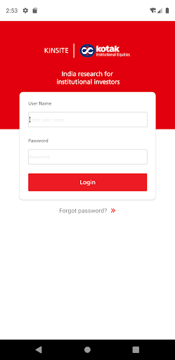 Android application Kotak IE Research KINSITE screenshort
