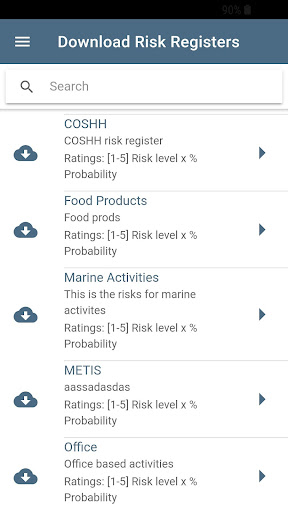 MY Risk Assessments Screen 2