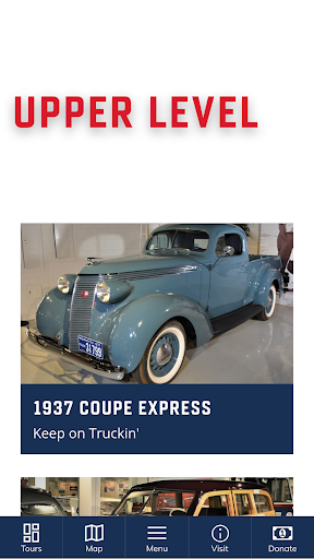 Studebaker Museum Mobile Guide Screen 3