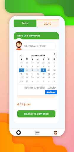 Pasici - Gestion des congés Screen 2