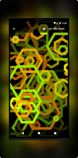 Hex AMOLED Neon Live Wallpaper Screen 3