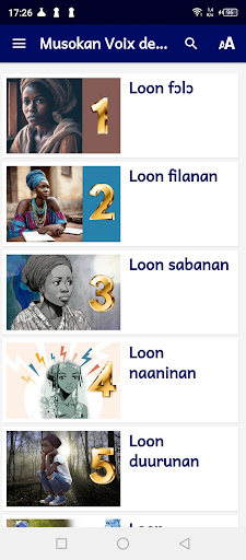 Android application Musokan Voix de femme screenshort