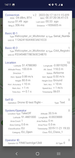 OpenDroneID OSM Screen 2