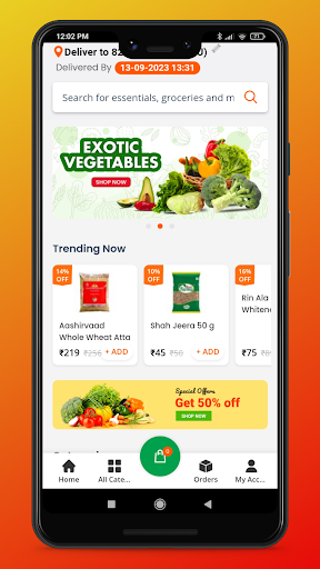 Android application PalamuMart: Grocery Delivery screenshort