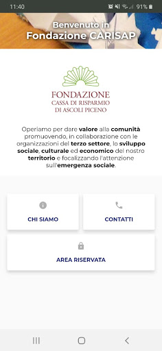 Android application Fondazione Carisap screenshort